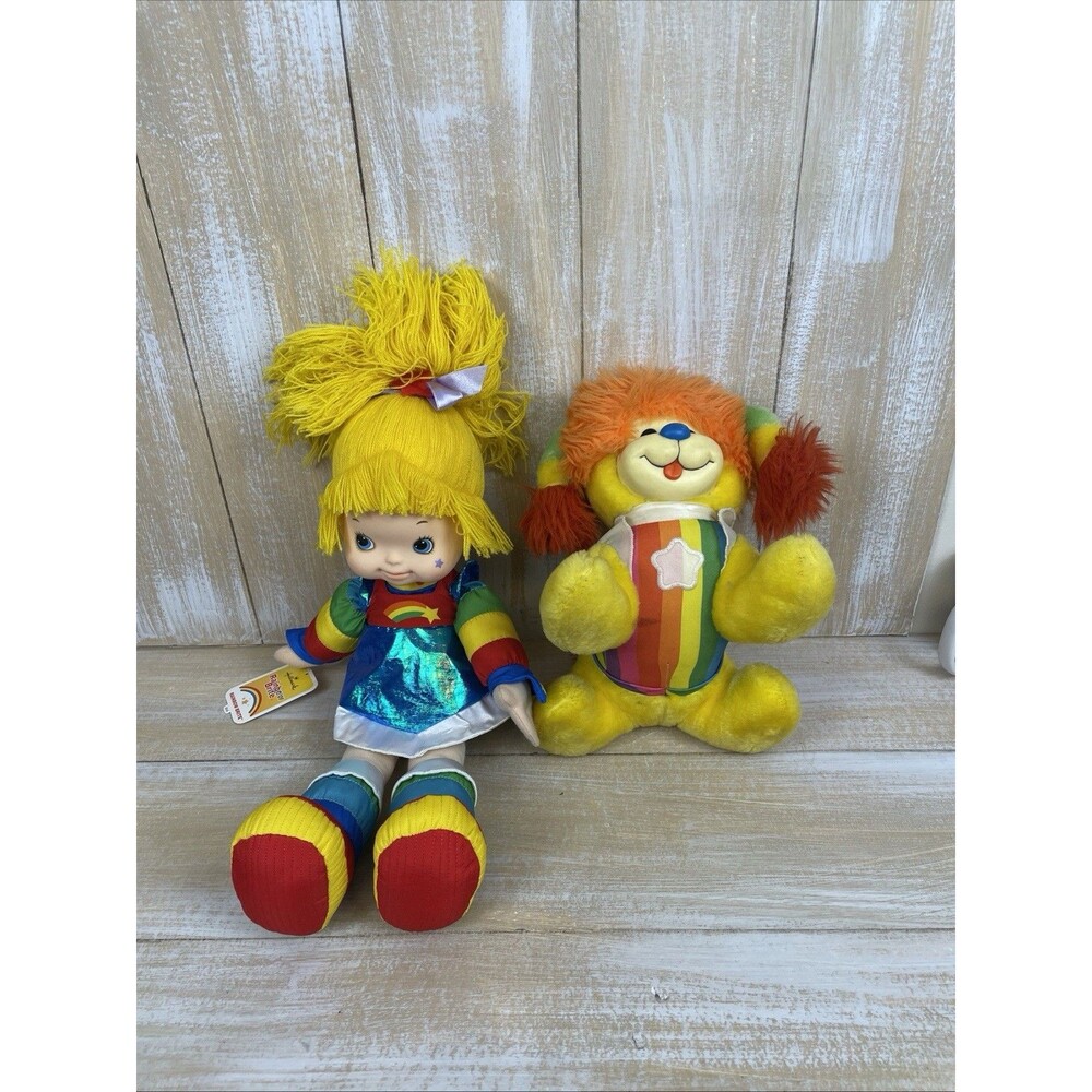 Hallmark Mattel Rainbow Brite NWT 18” Doll & Puppy Brite Plush Dog Rubber Face